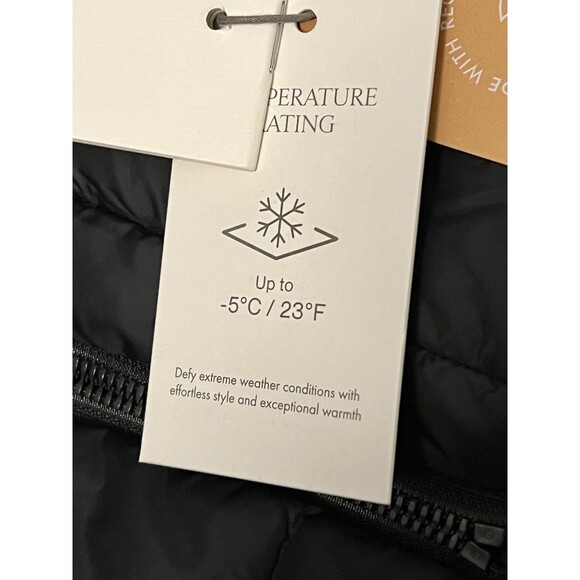 NWT Soia & Kyo Women's S Jacinda Down Puffer Coat Hooded Asymmetric Zip Black - Picture 11 of 15